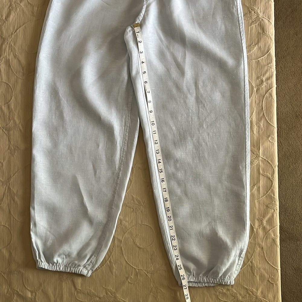 Saks 5th Ave - Linen Pants in Pale Blue - Small - Picture 6 of 7